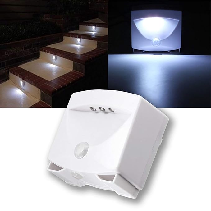 Indoor and Outdoor LED Motion and Light Sensor Activated - Wireless - Battery Powered - Night Light (Imported)
