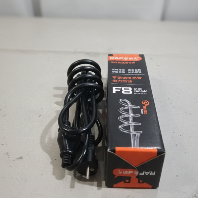 RAF F8 2000W Electric Water Heating Coil – Stainless Steel Immersion Rod | Fast, Safe & Efficient Water Heater for Home Use - With box