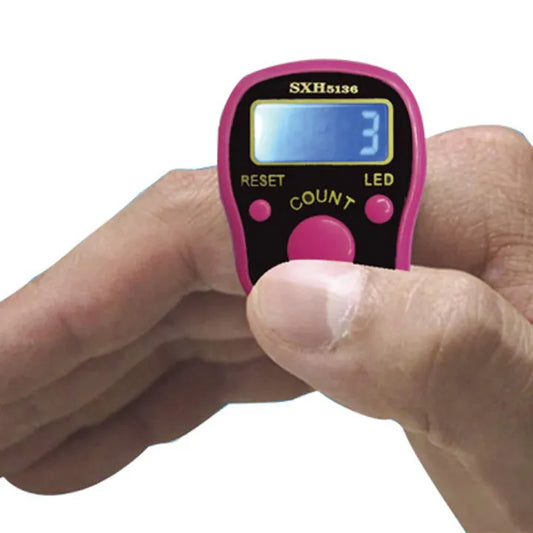 Finger Counter with LED - Counts ( Tasbeeh / Digital Clicker ) (Random Color)